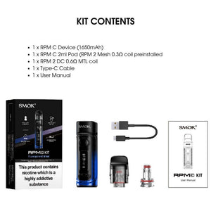 Smok RPM C Pod Kit - Kit contents | The Puffin Hut