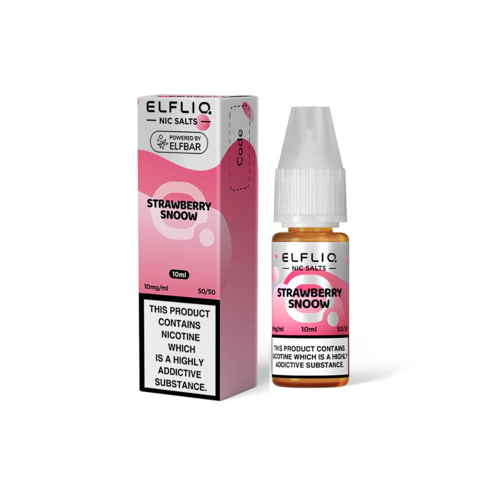 Strawberry Snoow Nic Salt e-Liquid By Elf Bar ElfLiq | Mix & Match  The  Puffin Hut