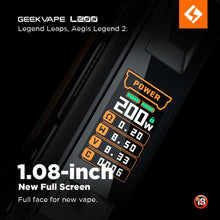 Load image into Gallery viewer, Geekvape L200 Aegis Legend 2 Kit - New 1.08 inch full face screen | The Puffin Hut
