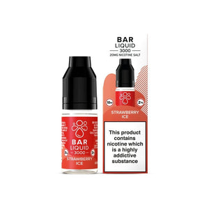Strawberry Ice Nic Salt e-Liquid By Bar Liquid 3000 | The Puffin Hut