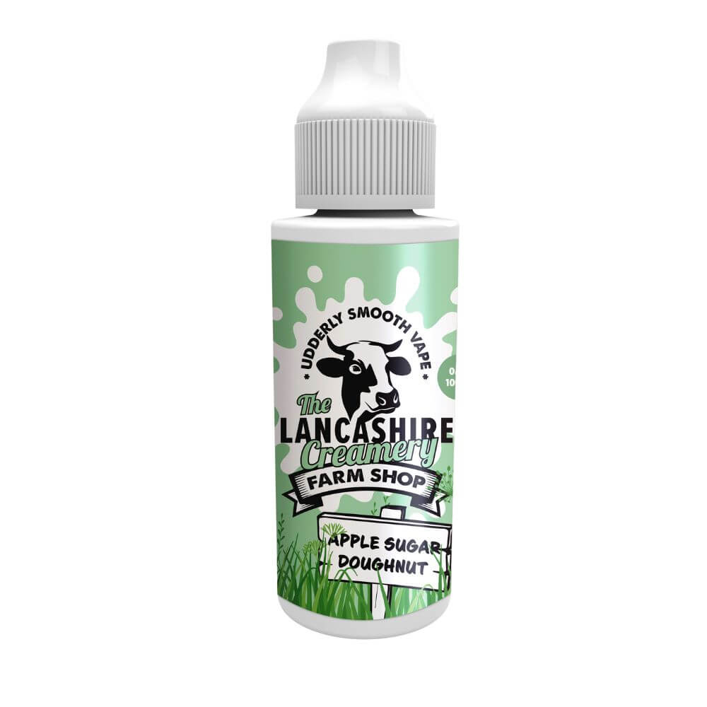 Apple Sugar Doughnut 100ml Shortfill eLiquid by The Lancashire Creamery, Farm Shop Edition | The Puffin Hut