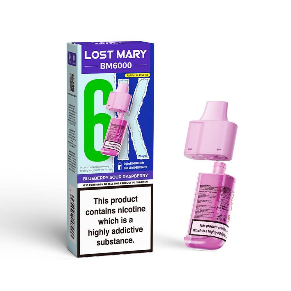 Lost Mary BM6000 Refill Pack - Blueberry Sour Raspberry