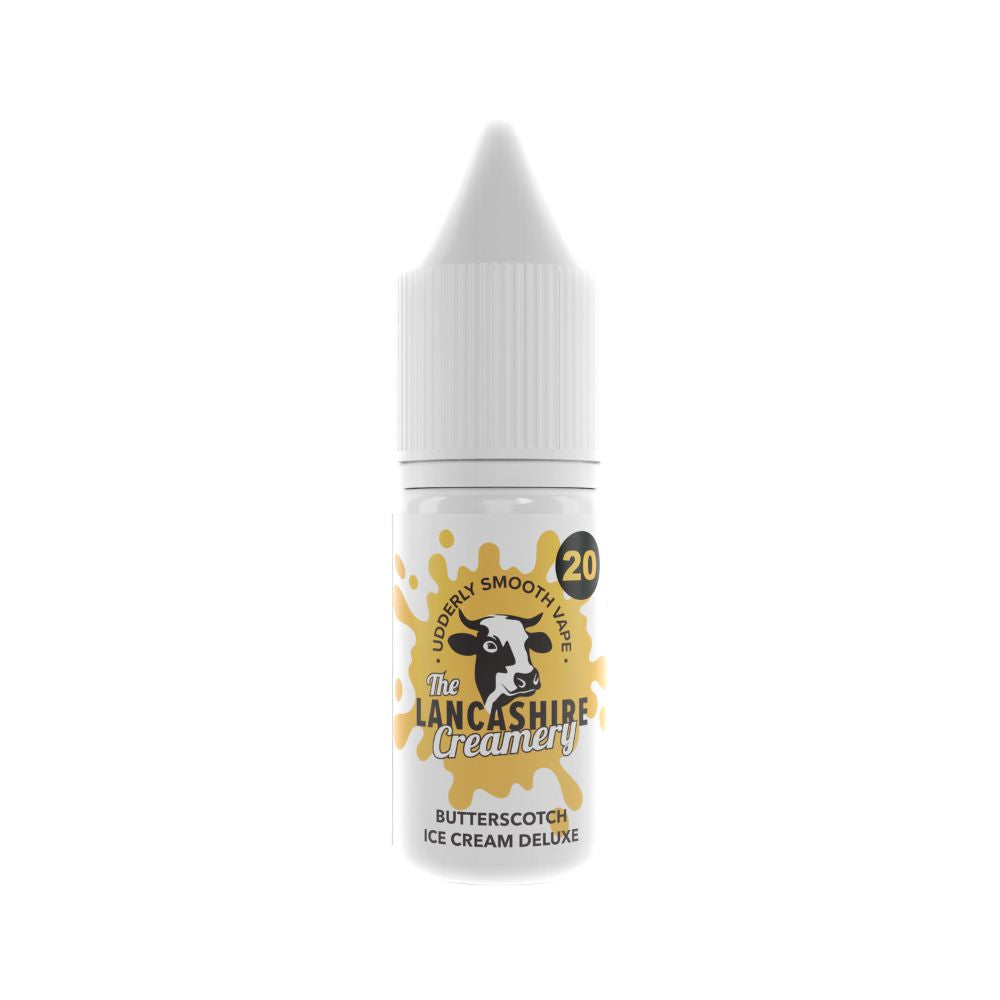 Butterscotch Ice Cream Deluxe 10ml Nic Salt e-Liquid by The Lancashire Creamery | The Puffin Hut