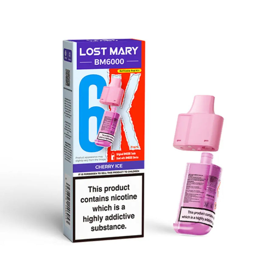 Cherry Ice BM6000 Refill Pack by Lost Mary | The Puffin Hut