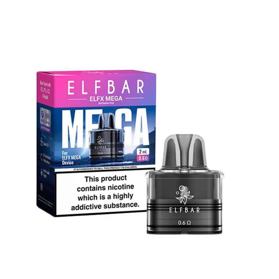 Elf Bar ELFX Mega 2ml Replacement Pod 0.6ohm | The Puffin Hut