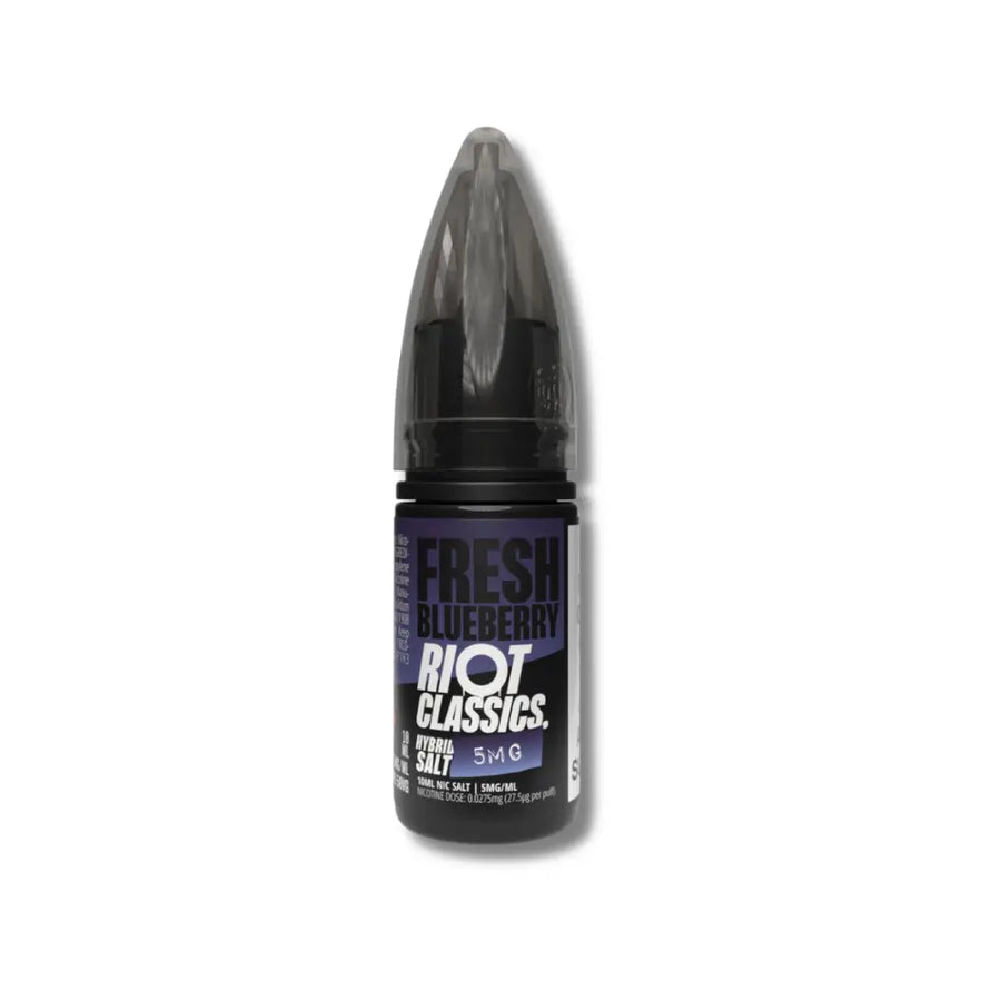 Fresh Blueberry Hybrid Salt e-Liquid by Riot Classics | The Puffin Hut