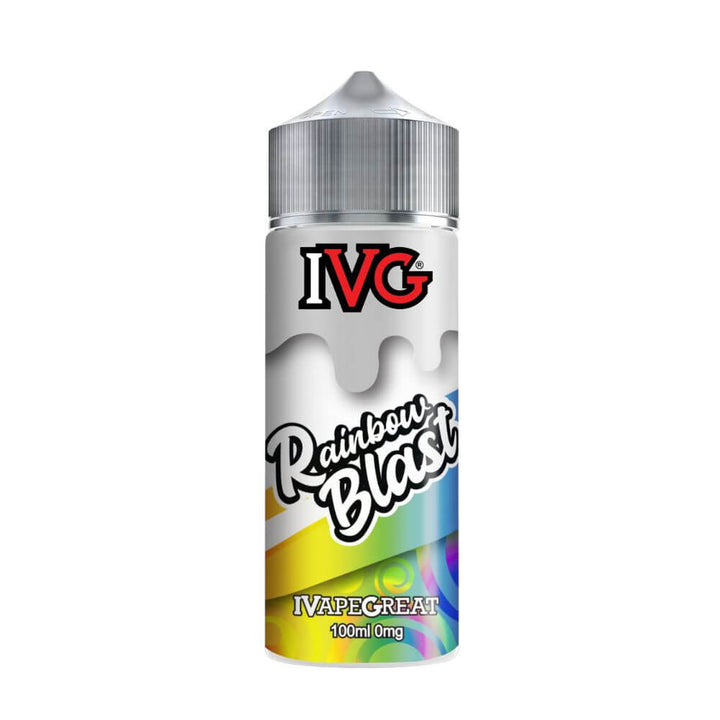 Rainbow Blast 100ml Shortfill e-Liquid by IVG | The Puffin Hut