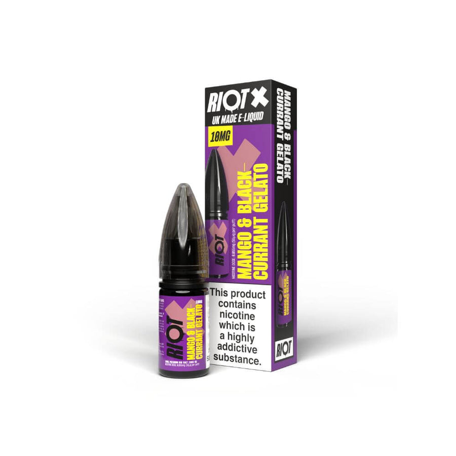 Mango & Blackcurrant Gelato Nicotine Salt e-Liquid by Riot X | The Puffin Hut