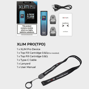 OXVA Xlim Pro Pod Kit - Kit Contents | The Puffin Hut