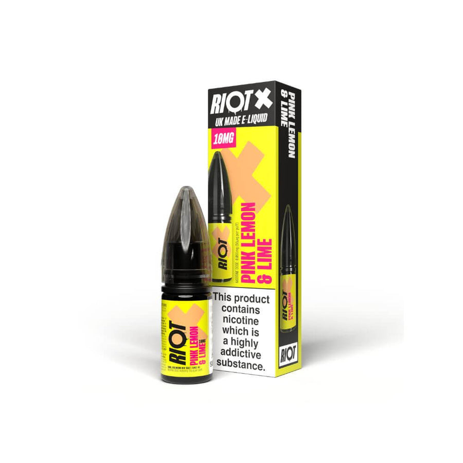 Pink Lemon & Lime Nicotine Salt e-Liquid by Riot X | The Puffin Hut