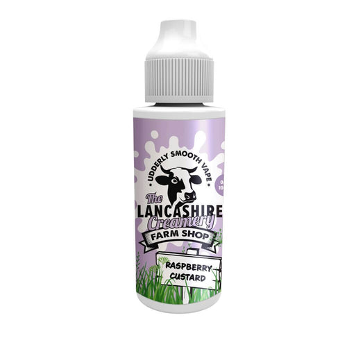 Raspberry Custard 100ml Shortfill e-Liquid by The Lancashire Creamery, Farm Shop Edition | The Puffin Hut