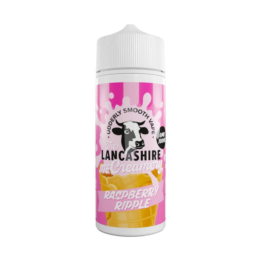 Raspberry Ripple 100ml Shortfill e-Liquid by The Lancashire Ice Creamery | The Puffin Hut
