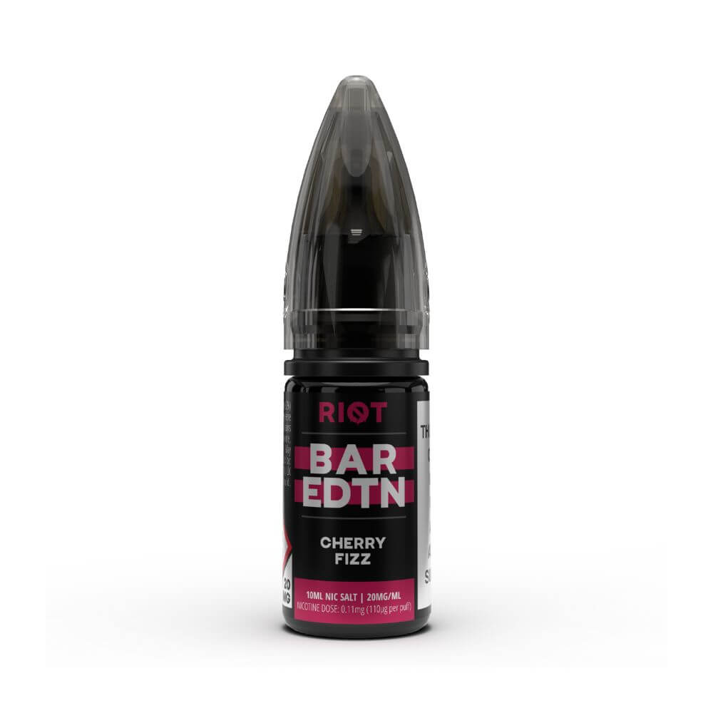 Cherry Fizz 10ml Nic Salt e-Liquid by Riot BAR EDTN | The Puffin Hut