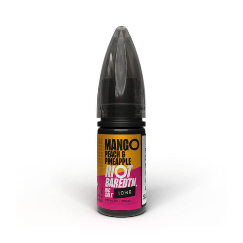 Mango Peach & Pineapple 10ml Nic Salt e-Liquid by Riot BAR EDTN | The Puffin Hut