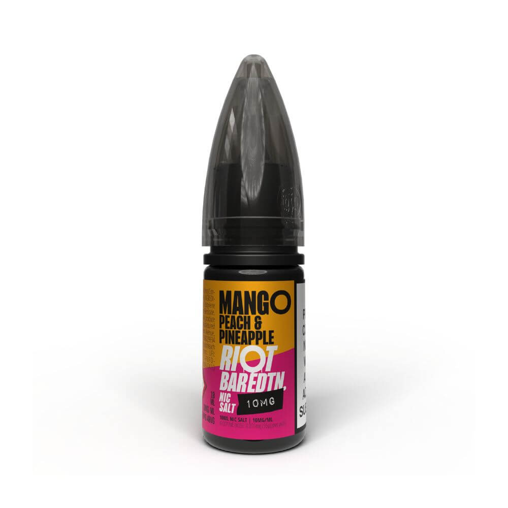 Mango Peach & Pineapple 10ml Nic Salt e-Liquid by Riot BAR EDTN | The Puffin Hut