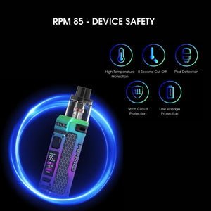 Smok RPM 85 Pod Vape Kit - Safety Features | The Puffin Hut