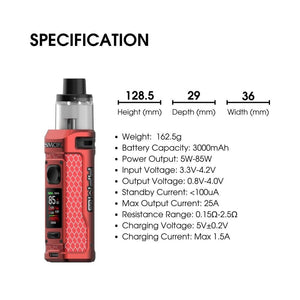Smok RPM 85 Pod Vape Kit - Specification | The Puffin Hut