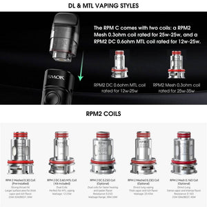 Smok RPM C Pod Kit - Compatible Coils | The Puffin Hut