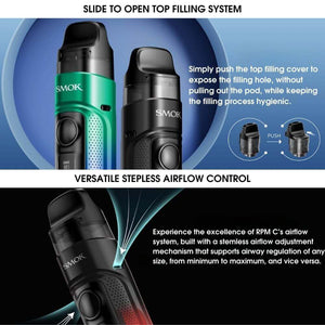 Smok RPM C Pod Kit - Top Fill and Airflow | The Puffin Hut