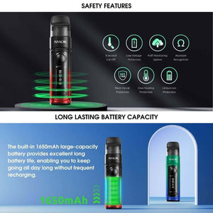 Smok RPM C Pod Kit - Safety Features and Battery Capacity | The Puffin Hut