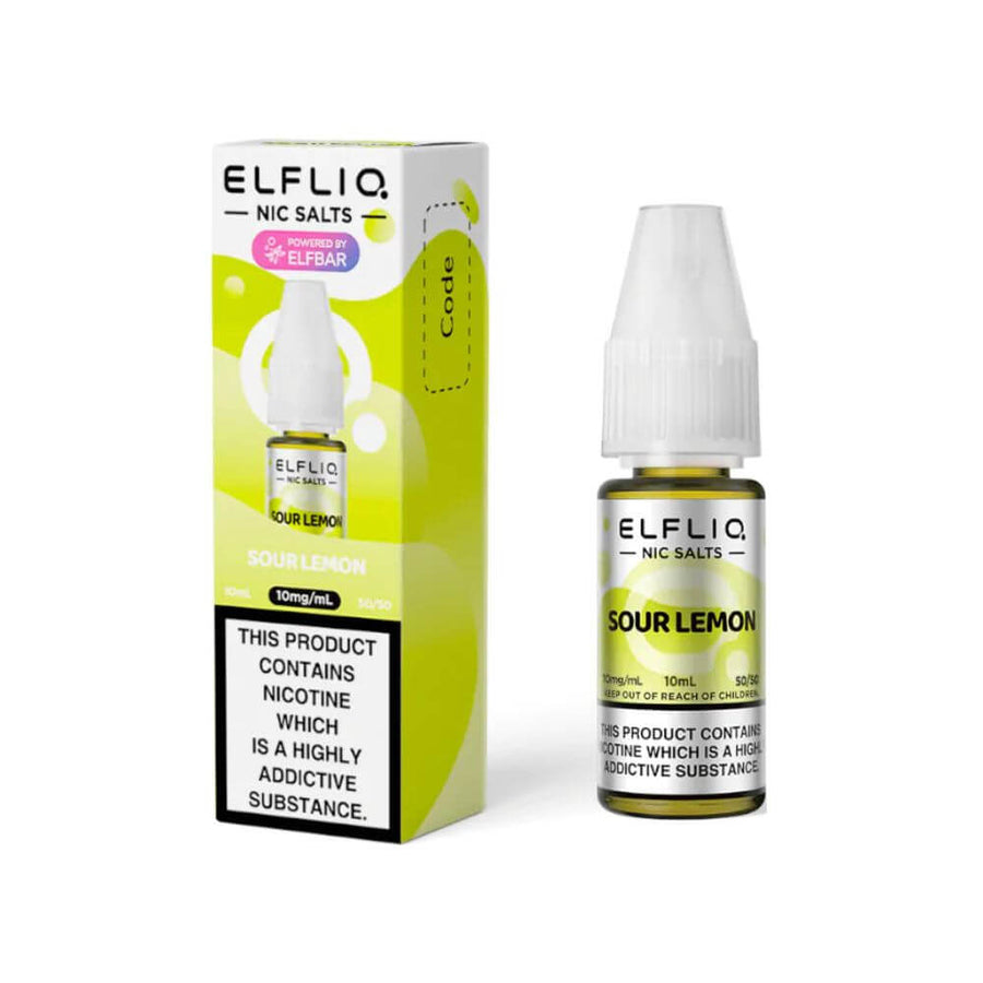 Sour Lemon Nic Salt By Elf Bar ElfLiq | The Puffin Hut