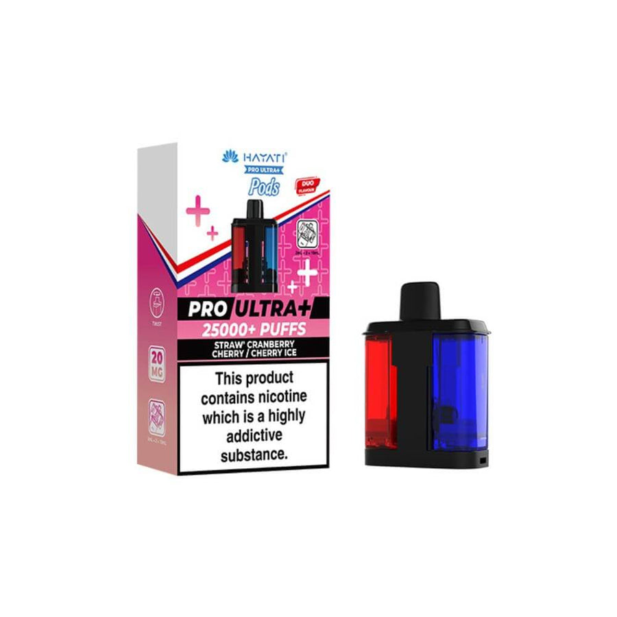 Hayati Pro Ultra+ Refill Pods - Straw' Cranberry Cherry + Cherry Ice | The Puffin Hut