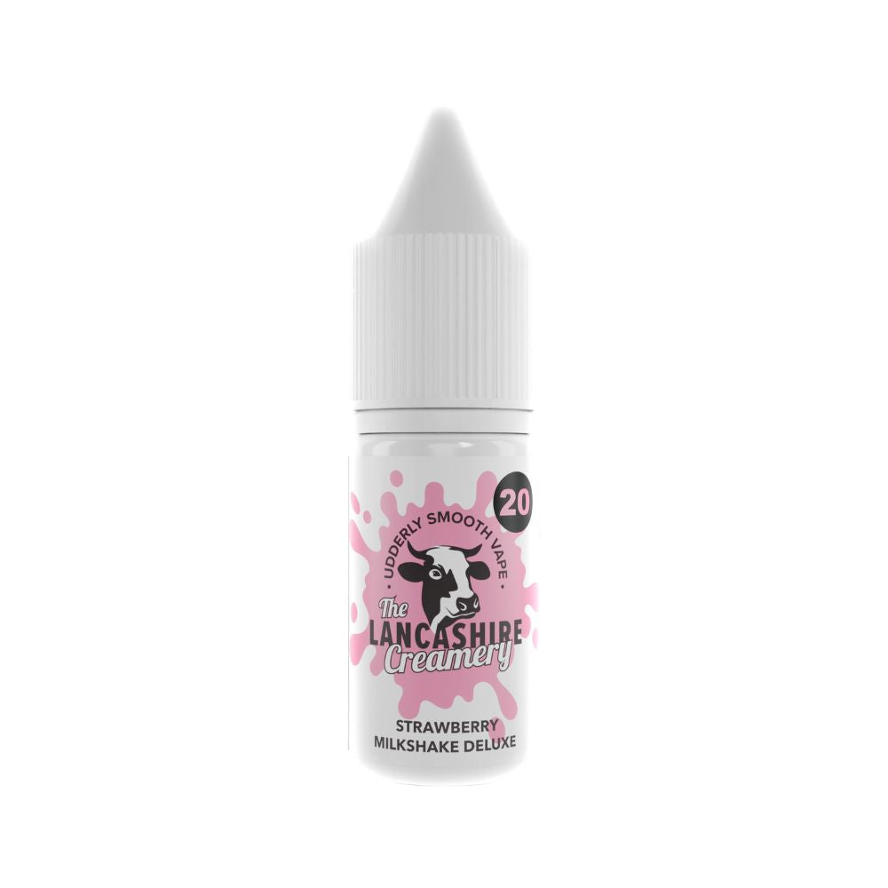 Strawberry Milkshake Deluxe 10ml Nic Salt e-Liquid by The Lancashire Creamery | The Puffin Hut