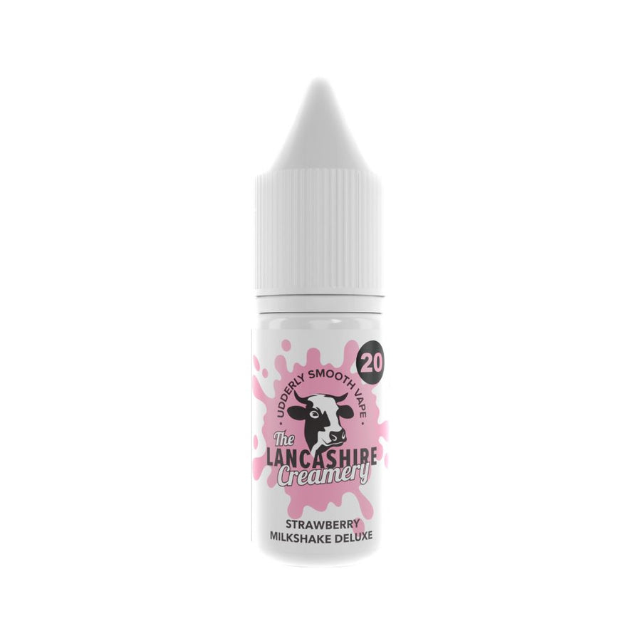 Strawberry Milkshake Deluxe 10ml Nic Salt e-Liquid by The Lancashire Creamery | The Puffin Hut