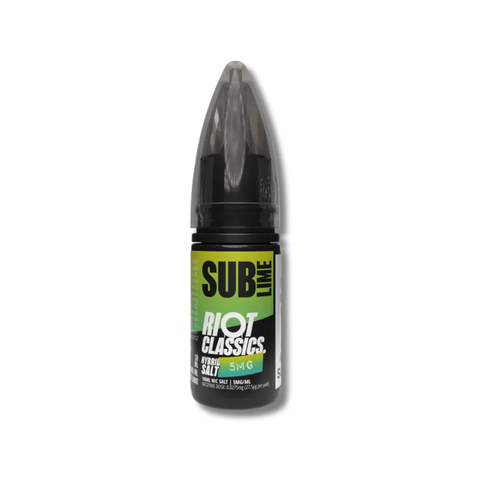 Sub Lime Hybrid Salt e-Liquid by Riot Classics | The Puffin Hut