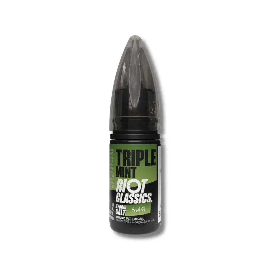 Triple Mint Hybrid Salt e-Liquid by Riot Classics | The Puffin Hut