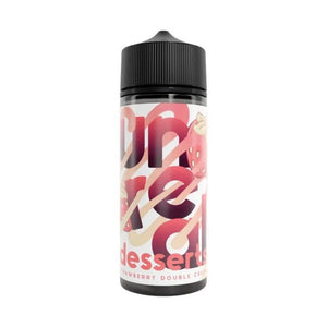 Strawberry Double Cream 100ml Shortfill e-Liquid by Unreal Desserts | The Puffin Hut