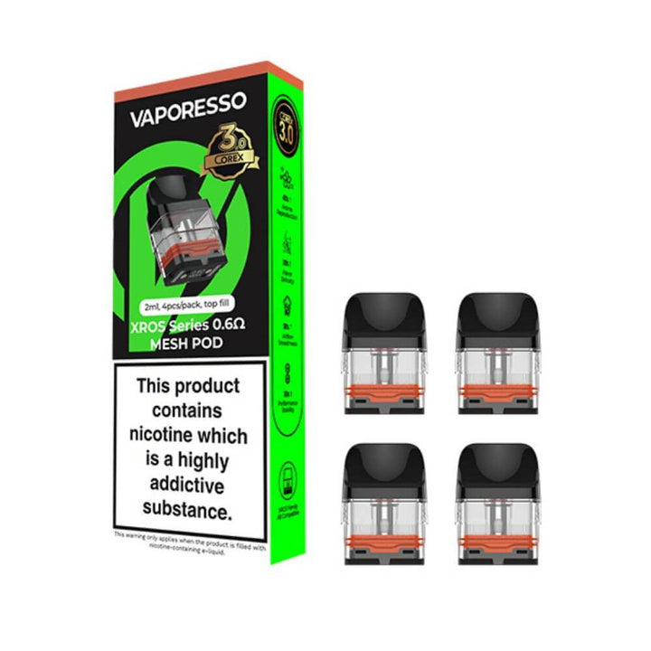 Vaporesso XROS Corex 3.0 Replacement Pods (4pk) | The Puffin Hut