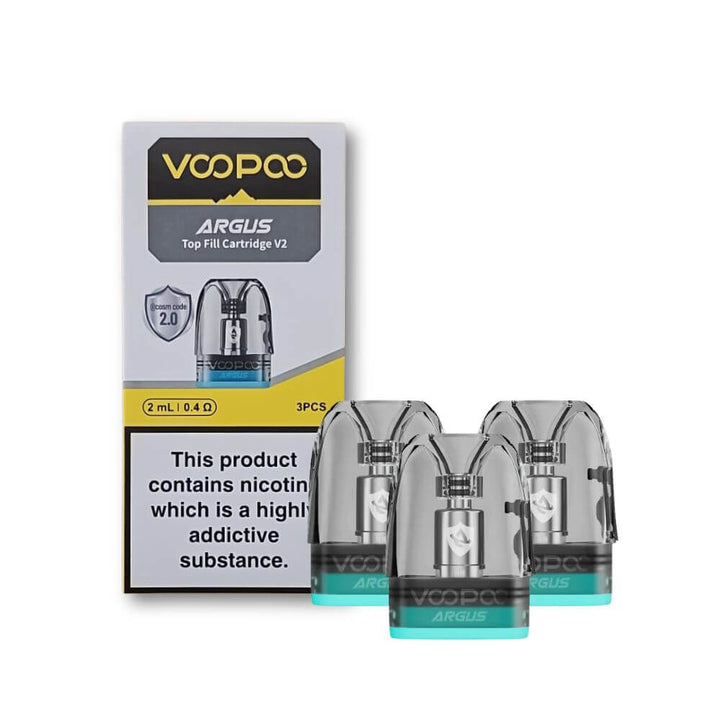 Voopoo Argus V2 Top Fill Replacement Pods - 0.4ohm (3 pack) | The Puffin Hut