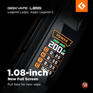 Geekvape L200 Aegis Legend 2 Kit - New 1.08 inch full face screen | The Puffin Hut