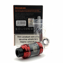 Load image into Gallery viewer, GeekVape Zeus Sub Tank - Red
