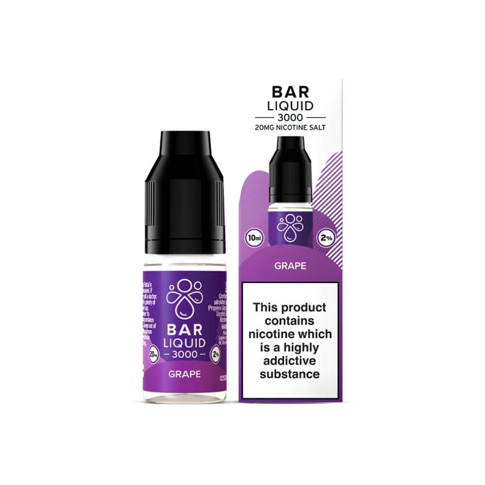 Grape Nic Salt e-Liquid By Bar Liquid 3000 | The Puffin Hut