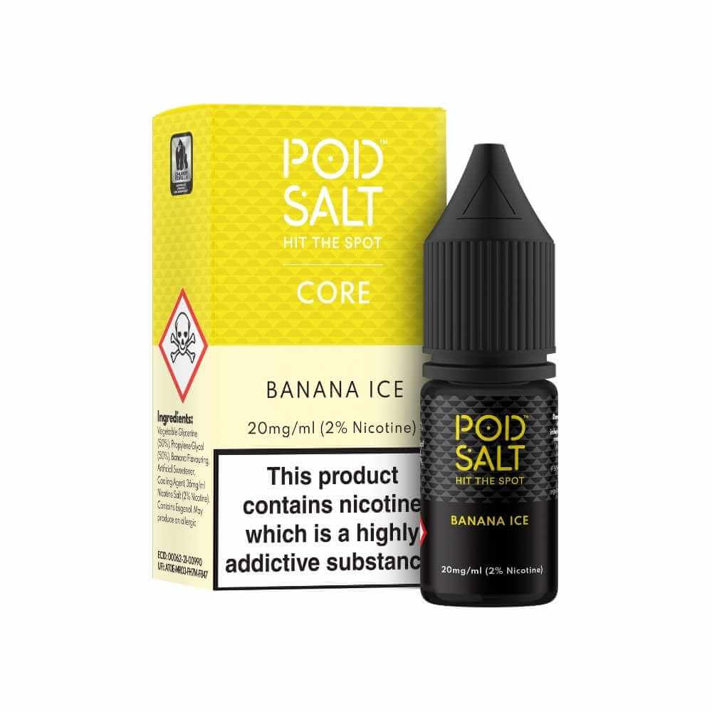 Banana Ice Nic Salt e-Liquid by Pod Salt | The Puffin Hut