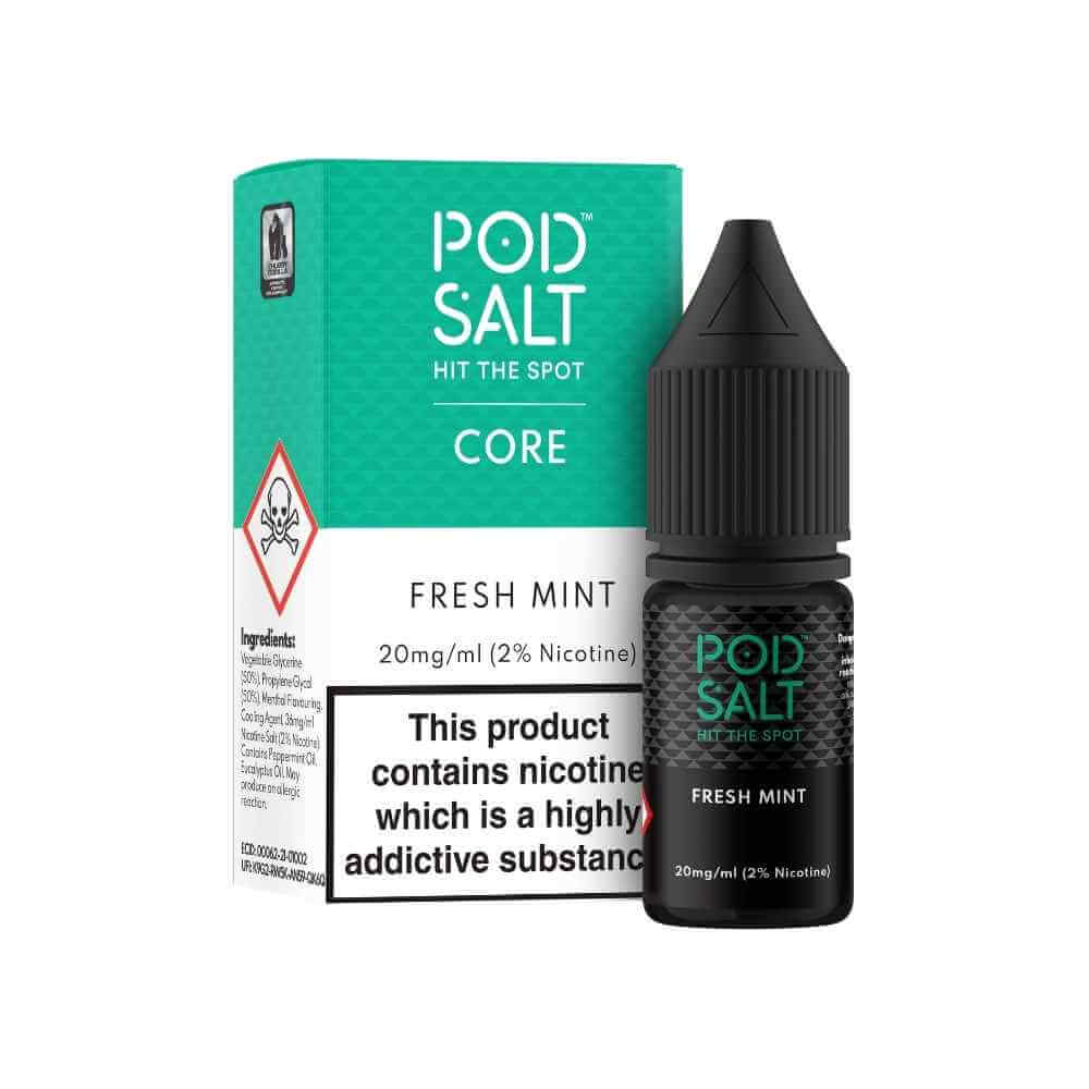 Fresh Mint Nic Salt e-Liquid by Pod Salt | The Puffin Hut