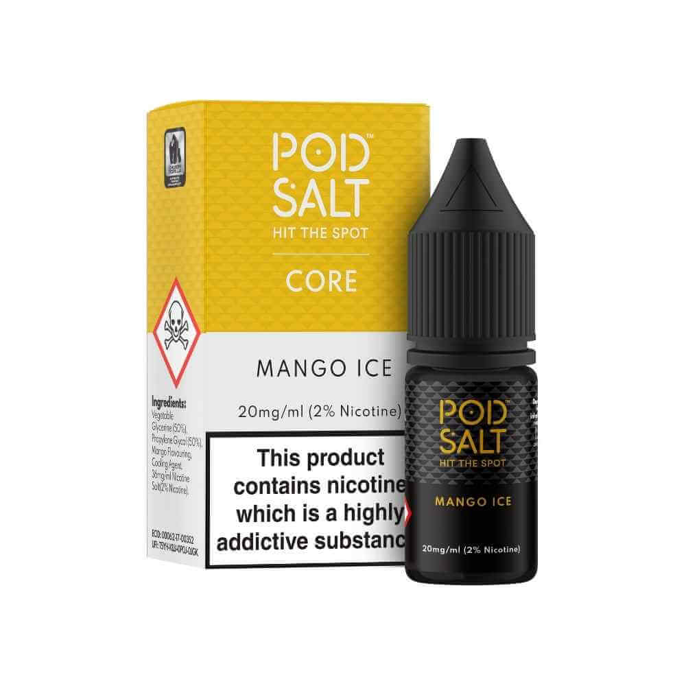 Mango Ice Nic Salt e-Liquid by Pod Salt | The Puffin Hut