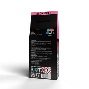 Black Edition Deluxe Passionfruit & Rhubarb 100ml Short Fill by Riot Squad | The Puffin Hut