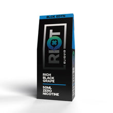 Load image into Gallery viewer, Black Edition Rich Black Grape 100ml Short Fill by Riot Squad | The Puffin Hut

