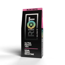 Load image into Gallery viewer, Black Edition Ultra Peach Tea 100ml Short Fill by Riot Squad | The Puffin Hut
