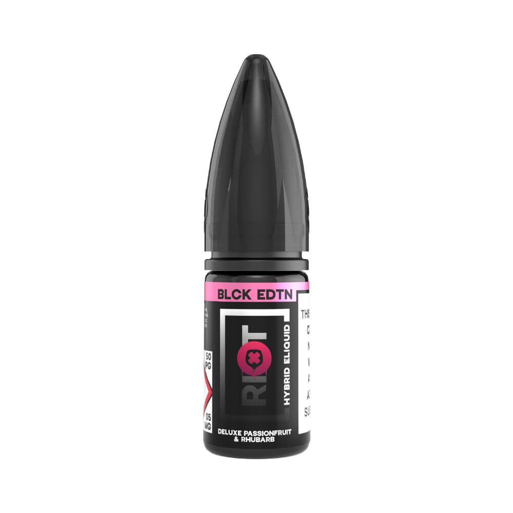 Riot S:alt Black Edition Deluxe Passionfruit & Rhubarb 10ml by Riot Squad | The Puffin Hut