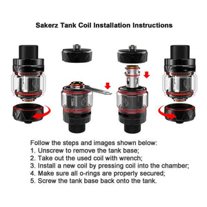 HorizonTech Sakerz Tank Coil Installation Instructions | Free UK Delivery | The Puffin Hut