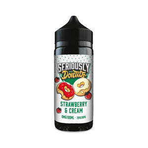 Strawberry & Cream 100ml Short Fill eLiquid by Seriously Donuts | The Puffin Hut