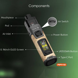 Smok RPM 5 Pod Vape Kit - Components | The Puffin Hut
