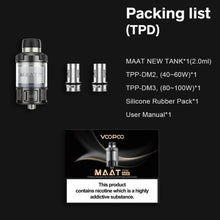 Load image into Gallery viewer, VooPoo Maat Tank - Contents | The Puffin Hut
